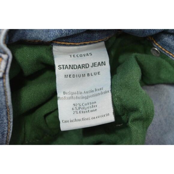 Tecovas Standard Fit Western Stretch Rugged Blue Jeans Mens Size 38 x 32 - Picture 9 of 10